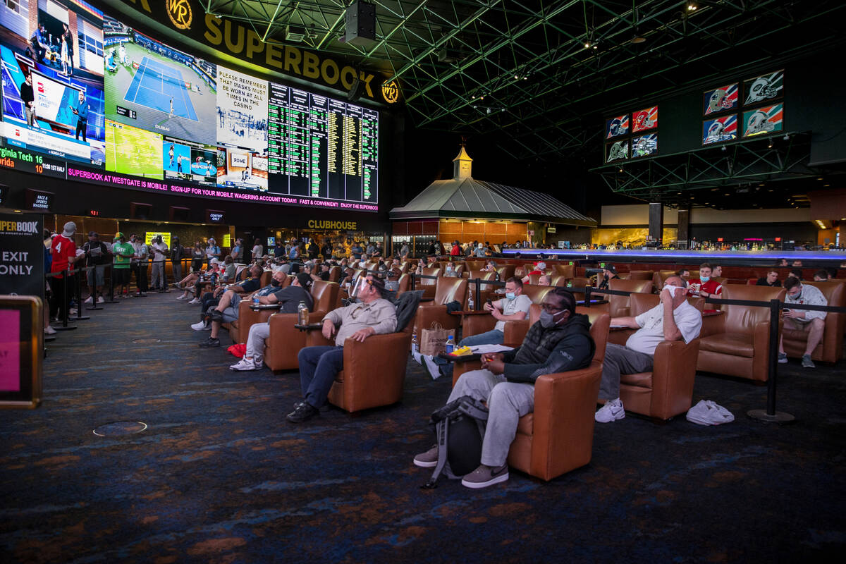 The seats are full for the during opening day of NCAA Tournament play at the Westgate SuperBook ...